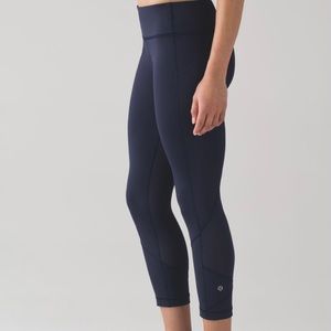 Lululemon pace rival crop (23”) navy blue
